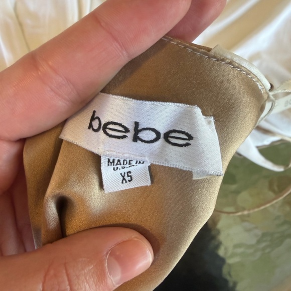 bebe White and Gold dress - Picture 2 of 2